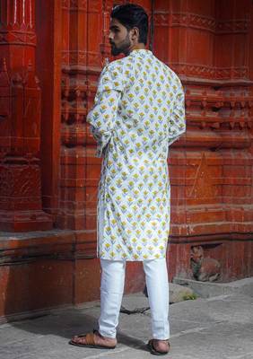 White cotton misty vision kurta pajama 3