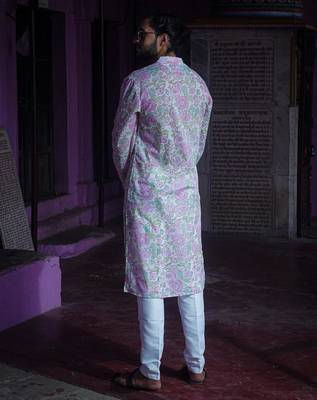 Pink cotton delight kurta pajama 3