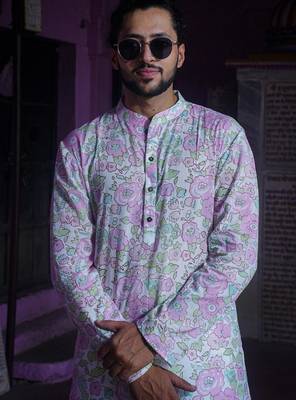 Pink cotton delight kurta pajama 5