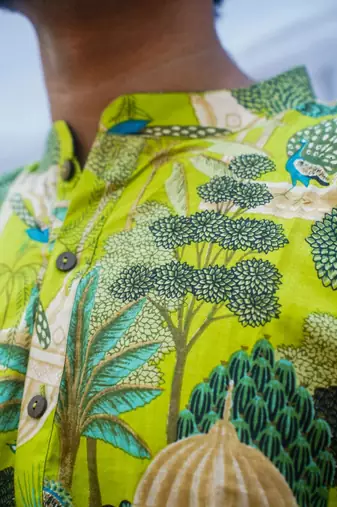 Green cotton kurta pajama