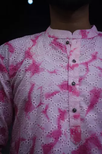 Pink cotton paradise kurta pajama