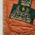 Orange Party Wear Soft Rangoli art Silk Saree
