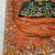 Orange Party Wear Soft Rangoli art Silk Saree