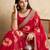 Red Party Wear Soft Georgette Bandhej Saree