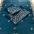 Teal blue Party Wear Rangoli art Silk Saree