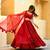 Red Chikankari Embroidered sequin Work Lehenga Choli with Dupatta 