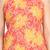 Orange & yellow bandhani printed sleeveless straight kurta