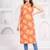 Orange & yellow bandhani printed sleeveless straight kurta