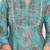 Turquoise blue ethnic printed  straight kurta