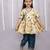 Gold printed cotton silk kurta set