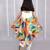 Multicolor printed cotton silk dress