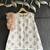 White printed cotton silk dress
