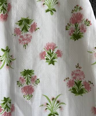 White printed cotton silk dress 4