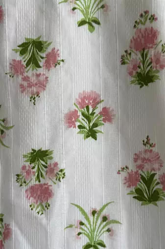 White printed cotton silk dress