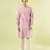 Pink plain silk nehru jacket with kurta & pajama