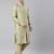 Green brocade jacket with open style light green kurta set