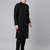 Black net printed jacket with black kurta