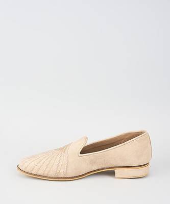 Pink woven leather mens juttis 3