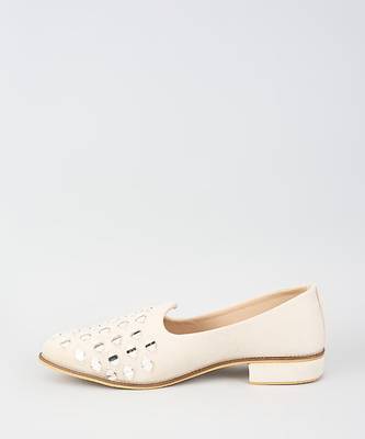 White woven leather mens juttis 3