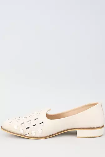 White woven leather mens juttis