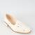 White woven leather mens juttis