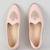Pink woven leather mens juttis