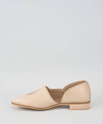 Pink woven leather mens juttis 3