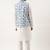 White cotton blue tie dye jacket with white kurta
