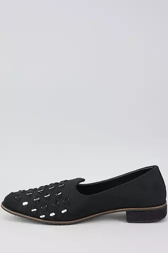 Black woven leather mens juttis