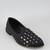 Black woven leather mens juttis