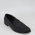 Black woven leather mens juttis