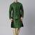 Green brocade jacket and kurta set