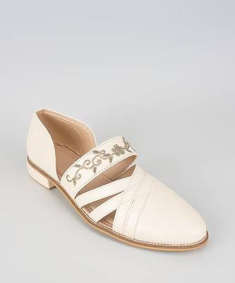 White woven leather mens juttis 2