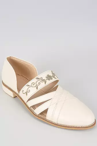 White woven leather mens juttis