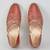 Brown woven leather mens juttis