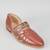 Brown woven leather mens juttis
