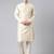 Ivory gold jacquard jacket with ivory kurta