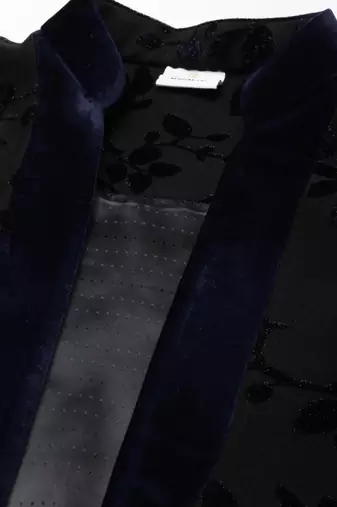 Navy jacquard kurta set
