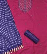 Women's rani embroidered dress material