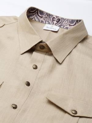 Sepia tone printed jacket with pathani set 2