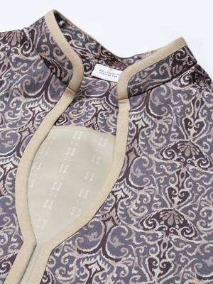 Sepia tone printed jacket with pathani set 3