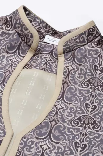 Sepia tone printed jacket with pathani set