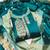 Women's teal handwork dress material