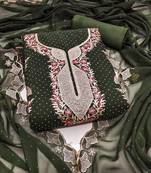 Women's mehndi embroidered dress material