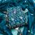 Women's teal embroidered dress material