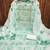 Women's sky blue embroidered dress material