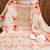 Women's orange embroidered dress material