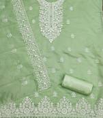 Women's pista embroidered dress material