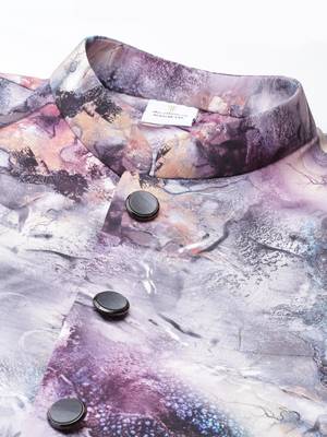 Pink print jacket with  open kurta 2