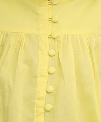 Yellow plain cotton girls top bottom 4